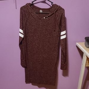Medium SO dress. Long sleeve and hooded